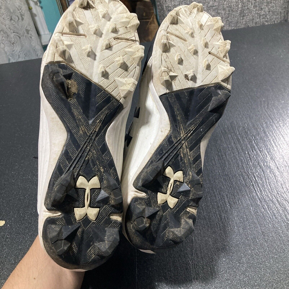 Under Armour Leadoff Baseball Softball Cleats Men 9.5 Black White Uk 8.5 Eur 43 - Picture 5 of 8